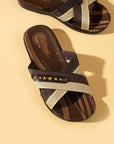 Ege’s Shoes Çapraz Bant Rahat Kalıp Günlük Erkek Terlik M659 - Kahve / 40 - 483054256440
