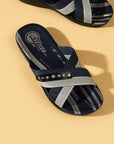 Ege’s Shoes Çapraz Bant Rahat Kalıp Günlük Erkek Terlik M659 - Lacivert / 40 - 483054256440