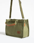 Pembe Potin 3 Bölmeli Fermuarlı Canvas Kadın Omuz Çantası BAG4293-24TBag - Yeşil / Standart - 483054387512