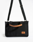 Pembe Potin 3 Bölmeli Fermuarlı Canvas Kadın Omuz Çantası BAG4293-24TBag - 483054387512