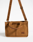 Pembe Potin 3 Bölmeli Fermuarlı Canvas Kadın Omuz Çantası BAG4293-24TBag - 483054387512