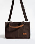 Pembe Potin 3 Bölmeli Fermuarlı Canvas Kadın Omuz Çantası BAG4293-24TBag - 483054387512