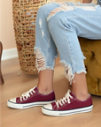 Pembe Potin All Star Rahat Taban Kadın Ayakkabı A3232-20Bordo - 483054289208