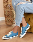 Pembe Potin All Star Rahat Taban Kadın Ayakkabı A3232-20Mavi - 483054289208
