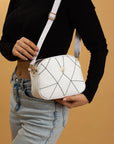 Pembe Potin Ayarlanabilir Askılı Çok Bölmeli Kroko Desen Kadın Omuz Çantası BAG5024-24 - 483054387512