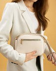 Pembe Potin Ayarlanabilir Askılı Çok Bölmeli Kroko Desen Kadın Omuz Çantası BAG5024-24 - Bej / Standart - 483054387512