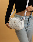 Pembe Potin Ayarlanabilir Askılı Çok Bölmeli Kroko Desen Kadın Omuz Çantası BAG5024-24 - 483054387512