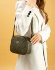 Pembe Potin Ayarlanabilir Askılı Çok Bölmeli Kroko Desen Kadın Omuz Çantası BAG5024-24 - 483054387512