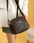 Pembe Potin Ayarlanabilir Askılı Çok Bölmeli Kroko Desen Kadın Omuz Çantası BAG5024-24 - 483054387512