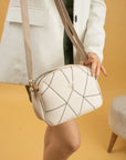 Pembe Potin Ayarlanabilir Askılı Çok Bölmeli Kroko Desen Kadın Omuz Çantası BAG5024-24 - 483054387512