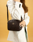 Pembe Potin Ayarlanabilir Askılı Çok Bölmeli Kroko Desen Kadın Omuz Çantası BAG5024-24 - 483054387512