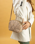 Pembe Potin Ayarlanabilir Askılı Çok Bölmeli Kroko Desen Kadın Omuz Çantası BAG5024-24 - 483054387512