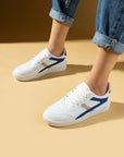 Pembe Potin Bağcıklı Air Taban Kadın Sneakers 001-1002-25BmaviGarni - Beyaz / 36 - 483054747960