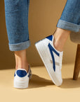 Pembe Potin Bağcıklı Air Taban Kadın Sneakers 001-1002-25BmaviGarni - 483054747960