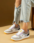 Pembe Potin Bağcıklı Ortopedik Kaymaz Kırılmaz Taban Konforlu Kadın Sneakers 001-2100-Mlila - Beyaz / 36 - 483054747960