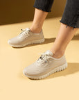 Pembe Potin Bağcıklı Rahat Taban Kadın Sneaker 59-685-25 - 483054747960