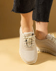 Pembe Potin Bağcıklı Rahat Taban Kadın Sneaker 59-685-25 - 483054747960
