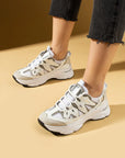 Pembe Potin Bağcıklı Rahat Taban Kadın Sneakers 36-873-25 - 483054747960