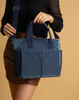 Pembe Potin Büyük Boy Çok Bölmeli Kadın Omuz Çantası BAG4298 - 483054387512