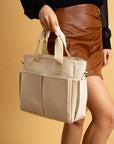 Pembe Potin Büyük Boy Çok Bölmeli Kadın Omuz Çantası BAG4298 - 483054387512