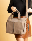 Pembe Potin Büyük Boy Çok Bölmeli Kadın Omuz Çantası BAG4298 - 483054387512