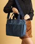 Pembe Potin Büyük Boy Çok Bölmeli Kadın Omuz Çantası BAG4298 - 483054387512
