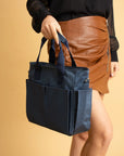 Pembe Potin Büyük Boy Çok Bölmeli Kadın Omuz Çantası BAG4298 - Lacivert / Standart - 483054387512