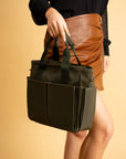 Pembe Potin Büyük Boy Çok Bölmeli Kadın Omuz Çantası BAG4298 - Yeşil / Standart - 483054387512