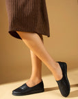 Pembe Potin Comfort Taban İç Astar Deri Taşlı Kadın Ayakkabı 43-5501-23 - 483054289208