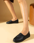 Pembe Potin Comfort Taban İç Astar Deri Taşlı Kadın Ayakkabı 43-5501-23 - 483054289208