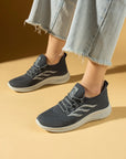 Pembe Potin Esnek Taban Bağcıklı Rahat Kalıp Kadın Sneaker 001-22-25 - Gri / 36 - 483054747960
