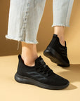 Pembe Potin Esnek Taban Bağcıklı Rahat Kalıp Kadın Sneaker 001-22-25 - 483054747960