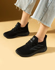Pembe Potin Esnek Taban Bağcıklı Rahat Kalıp Kadın Sneaker 001-22-25 - Siyah / 36 - 483054747960