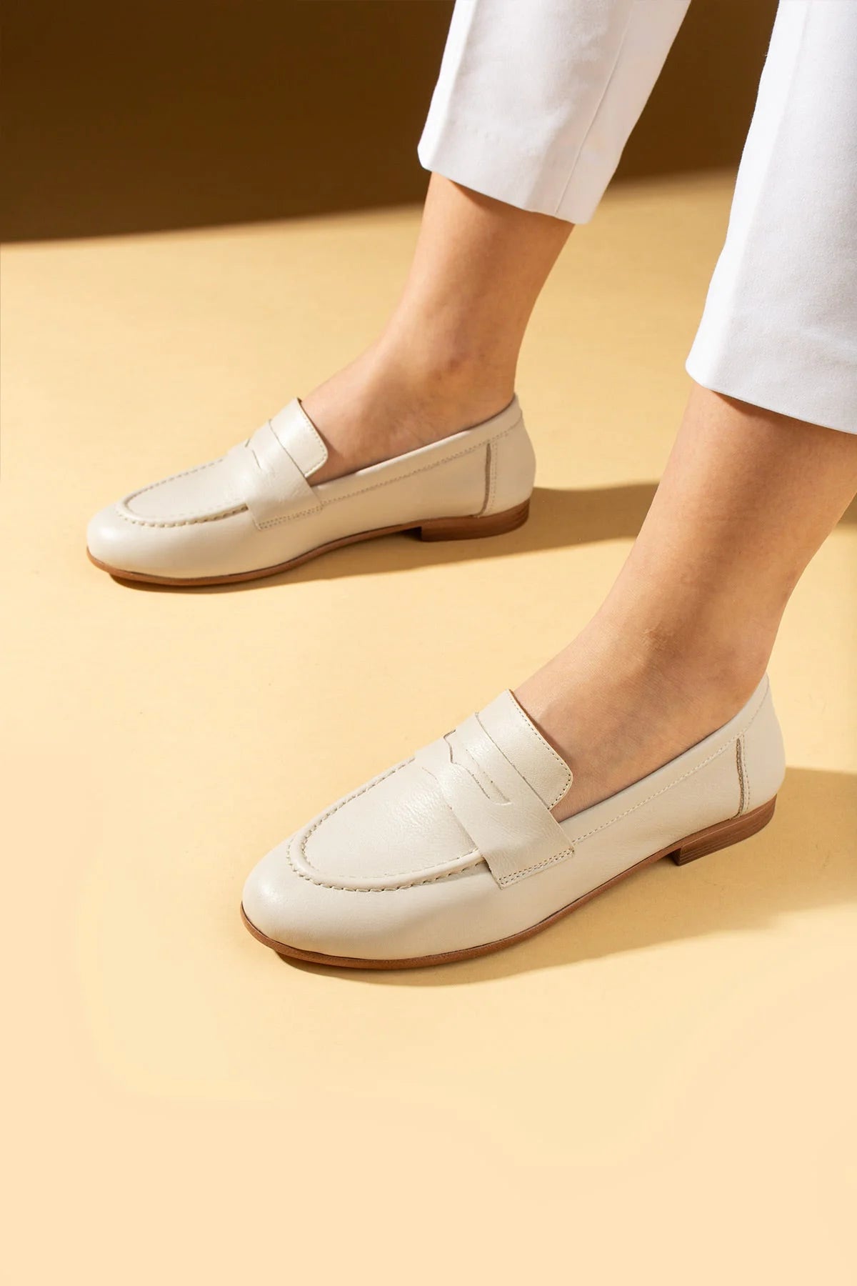 Pembe Potin Hakiki Deri Rahat Kalıp Kadın Babet 017-078-25 - 483054354744