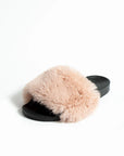 Pembe Potin Kalın Bant Tüylü Comfort Taban Moda Kadın Terlik 001-673-22 - 483054780728