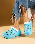 Pembe Potin Kalın Taban Tokalı Comfort Eva Kadın Sandalet DNZ602-24 - Mavi / 36 - 483054682424