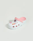 Pembe Potin Kedi Maskotlu Rahat Taban Eva Kadın Sandalet 001-0222-23 - 483054682424