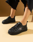 Pembe Potin Poli Anatomik Taban Yıldız Detay Bağcıklı Kadın Sneaker 59-650-24 - 483054747960