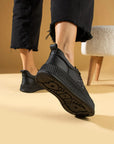Pembe Potin Poli Anatomik Taban Yıldız Detay Bağcıklı Kadın Sneaker 59-650-24 - Siyah / 36 - 483054747960