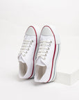 Pembe Potin Rahat Kalın Taban Keten Kadın Sneaker 10-9999-22 - 483054747960