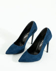 Pembe Potin Rahat Kalıp Uzun Topuklu Kadın Klasik Stiletto 017-1770-23Süet - Lacivert / 36 - 483054813496