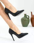 Pembe Potin Rahat Kalıp Uzun Topuklu Kadın Klasik Stiletto 017-1770-23Cilt - 483054813496