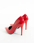 Pembe Potin Rahat Kalıp Uzun Topuklu Kadın Klasik Stiletto 017-1770-23Rugan - 483054813496