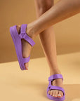 Pembe Potin Rahat Taban Eva Kadın Sandalet DNZ 54 - 483054682424