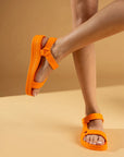Pembe Potin Rahat Taban Eva Kadın Sandalet DNZ 54 - Turuncu / 36 - 483054682424