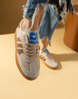 Pembe Potin Şerit Detaylı Kaymaz Taban Bağcıklı Kadın Sneakers 001-030-24Çt - 483054747960