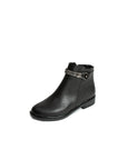 Pembe Potin Taş Aksesuarlı Fermuarlı Sıcak Astar Kadın Bot&Bootie 57-0101-23Cilt - 483009364280