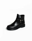 Pembe Potin Toka Detaylı Kauçuk Taban Fermuarlı Kadın Bot & Bootie 59-2003-23Cilt - 483009364280