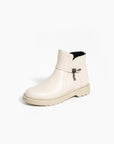 Pembe Potin Toka Detaylı Kauçuk Taban Fermuarlı Kadın Bot & Bootie 59-2003-23Cilt - Krem / 36 - 483009364280