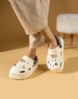 Pembe Potin Yüksek Taban Altın Tokalı Eva Comfort Kadın Sandalet DNZ225-KremVizon - Krem / 36 - 483054682424